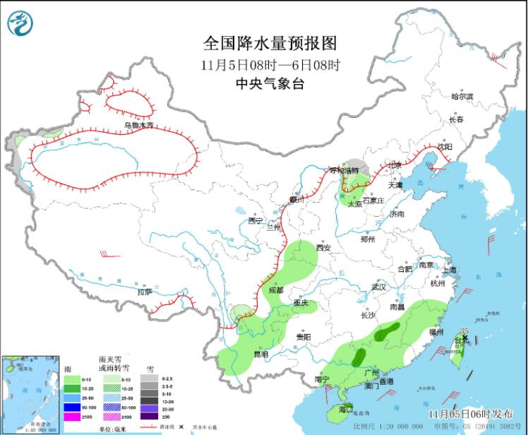 江南华南仍有雨水出没 今夜山西吉林等部分地区迎雨雪