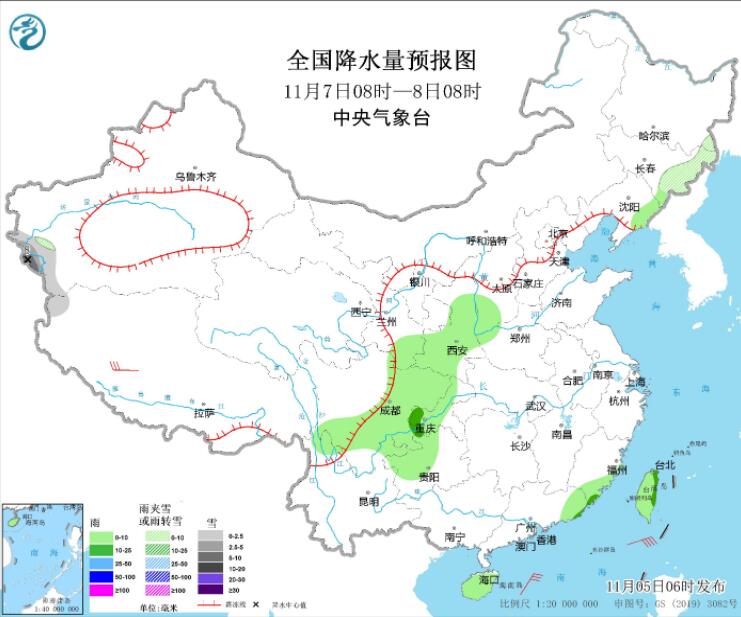 江南华南仍有雨水出没 今夜山西吉林等部分地区迎雨雪